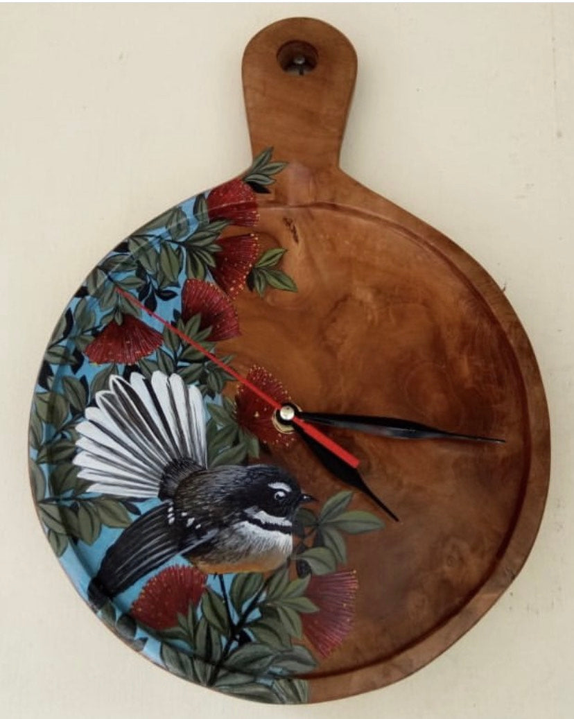 Hand-Painted Clock Platter